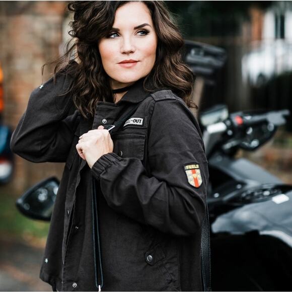 Chaser Military Jacket Size M Black Canvas Embroidered Patches Moto Punk Biker - Picture 2 of 16